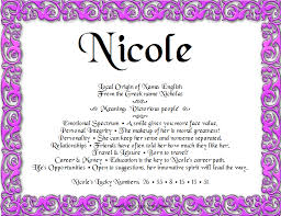Meaning Of Names Nicole Cute Meaningful Quotes Names With Meaning My Name Wallpaper