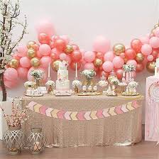 Amazon.com: QueenDream Sequin Tablecloth 60x102 Inch Champagne Blush  Tablecloth for Birthday Baby Shower Wedding Decorations : Home & Kitchen
