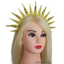 Fashion Gothic Crown, Dark Queen, Black Goddess of Victory, Glitter Met  Gala, Sunburst Crown, Spike Halo Crown, Galaxy Crown, Laurel Wreath