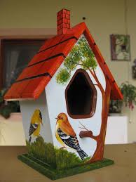 Cute Bird House Com Imagens Casas Para Passarinho Pintadas Casinha De Passarinho Mdf Casa De Passarinho