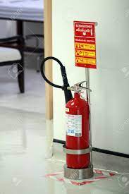 A fire extinguisher became free and passed through a pilothouse window. Handheld Fire Extinguisher With Stand And Convenience To Use Stock Photo Picture And Royalty Free Image Image 127020267