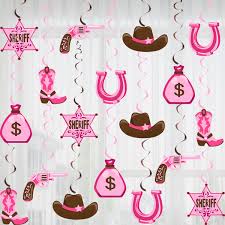 Whether your party is themed as beauty & the beast, trolls, shimmer & shine or minnie mouse, you will be sure to find the tableware, decorations and themed balloons you need right here. Cowgirl Hanging Swirls 36 Pack Foil Ceiling Decorations With Riding Boot Cowgirl Western Party Supplies Baby Shower Hat For Girls Birthday Horse Themed Party Favors Toys Games Party Supplies Agtcorp Com