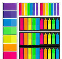 1020 Sheets Colorful Sticky Notes Set, Transparent PET Waterproof Index  Tabs, Assorted Sizes * Page Markers, Reusable Flags for Marking and  Organizing