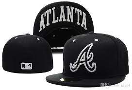 2017 Newest Fashion Hip Hop Atlanta Braves Snapback Medium Raised Embroidery Letter Fitted Hat Structured Classic Crown Fitted Hats Fitted Hats Men Brixton Hat