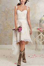 45 Short Country Wedding Dress Perfect With Cowboy Boots Short Or High Low Styles Short Lace Wedding Dress Wedding Dresses High Low Short Country Wedding Dress