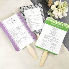 Diy Ceremony Program Fan Kit Exclusivelyweddings Diywedding Wedding Program Fans Custom Wedding Program Wedding Fans