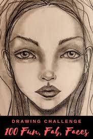 Introducing Face 3 Of Karen Campbell S 100 Fun Fab Faces Drawing Challenge Weekly Drawing Prompts Are Released Eac Face Drawing Female Face Drawing Drawings