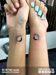 #matching tattoo #simple tattoos #sun and moon #sun and moon tattoo #best friend tattoos #matching friend tattoos #tattoo #colored tattoo. Cute Sun Moon Tattoo Moon Tattoo Matching Friend Tattoos Moon Sun Tattoo