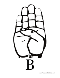 Black And White Free Printable Sign Language Alphabet Sign Language With B Learn Sign Language Sign Language Alphabet Sign Language