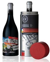 Graffitied Wine Bottle Comes Inside A Spray Paint Can Wine Bottle Packaging Bottle Packaging Wine Packaging
