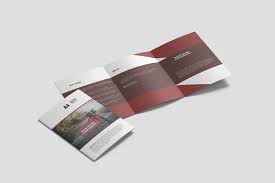 A4 Trifold Brochure Mockup Trifold Brochure Brochures Mockups Stationery Mockup