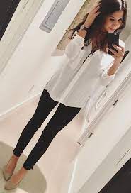 White Blouse Black Jeans Pretty Winter Outfits Cool Outfits Business Casual Outfits