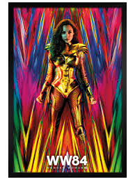 The poster measures 27 x 40 and its a guaranteed original poster. Black Wooden Framed Teaser Wonder Woman 1984 Poster Buy Online