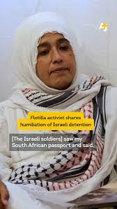 Aneesa Moosa, an occupational therapist and HCW4P-SA member, shares her  support of the Global Sumud Flotilla as they move towards breaking the  siege