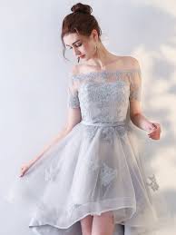 Shop Silver Grey Off The Shoulder Binding Mini Dress On Metisu Com Discover Stylish And Vogue Women S Dres Short Silver Dress Mini Dress Pretty Mini Dresses