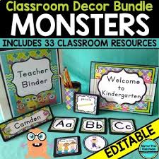 Laminate each of these classroom decoration resources to use year. Monster Classroom Calendar Bundle Worksheets Teaching Resources Tpt