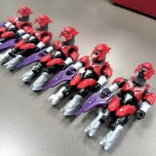 5Pcs Mega Construx Halo Infinite Banished Red Silver Elite Covenant  Mercenary