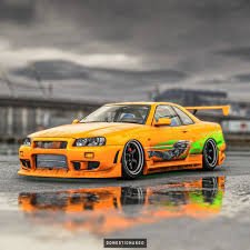 For other pimp my ride videos : Brian S R34 Skyline Gt R Gets Supra Orange Widebody Look In Furious Rendering Autoevolution