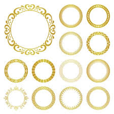 Decorative frame with floral ornament. Various Set Of Circle Border Design Stock Vector Adobe Stock