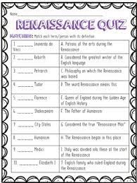 If you fail, then bless your heart. Renaissance Quiz Covers Key Points Matching True False Short Answer