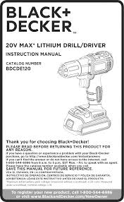 The company also adds a board member. Black Decker Bdcde120c Type 1 User Manual Cordless Drill Manuals And Guides 1409452l