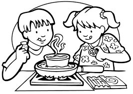 Coloring page with chef, chief cook. Coloring Page Cooking Free Printable Coloring Pages Img 7101
