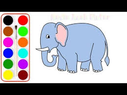 Mewarnai gambar sketsa untuk tk/paud/sd. Menggambar Gambar Gajah Mewarnai