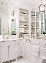 Selecting colored grout for tilework, rather than white, will help keep things looking clean. Bathroom Ideas Small Bathroom Design Ideas White Bathroom Traditional Bathroom Bathroom Wi Traditional Bathroom Designs Traditional Bathroom House Bathroom