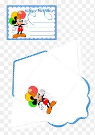 Jual desain banner spanduk siap edit format cdr kab. Kartu Untuk Anak Anak Kartu Ulang Tahun Bertema Mickey Mouse Dengan Amplop Png Pngegg