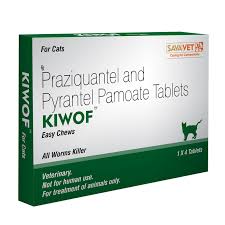 Kiwof For Cats Praziquantel 20mg Pyrantel Embonate 230mg 4