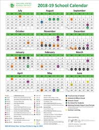 School Year Calendar 2018 19 School Year Calendar