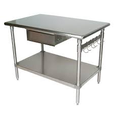 Boos Blocks Bs As D Cucina Forte Kitchen Work Table Stainless Steel Top With Bullnose Corners Edges Drawer With Roller Kitchen Work Tables Table Work Table