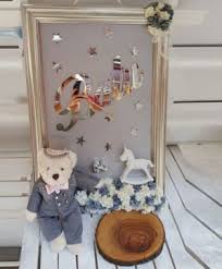 Suslu 40 60 Cm Bebek Odasi Ayicikli Kapi Susu Bebek Bebek Kapi Susleri Dogum Kapi Susleri