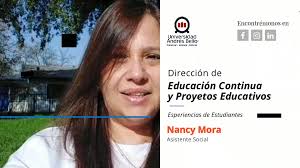 Nancy Mora, estudiante del Diplomado en Problemáticas de Niñez,  Adolescencia y Familia para Trabajadores Sociales