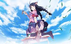 Download Wallpaper 1920x1200 Bakemonogatari Hanekawa Tsubasa Girl Glasses Sky Ears 1920x1200 Hd Background Hanekawa Tsubasa Anime Anime Characters