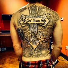 97 Stunning Cross Tattoos For Back