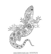 Maybe you would like to learn more about one of these? Zentangle Lizard Vector Design Adult Coloring Stock Vector