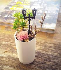 公園散散步 多肉植物路燈公園聊天盆栽succulents 仰式漂浮daydream crafts 植栽 盆栽 pinkoi planter pots flowers planters
