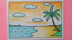 Mewarnai gambar imajinatif kelas 2 sd aneka gambar mewarnai cute766 dan salah satu sub materi dari pelajaran tersebut adalah mewarnai objek. 34 Gambar Pemandangan Pantai Anak Sd Kelas 2
