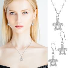 Collar con colgante de tortuga, pequeño collar de cristal con forma de  tortuga marina, linda cadena para el cuello azul y el collar