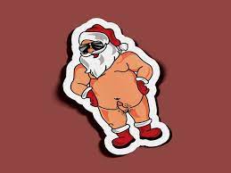 Naked Santa Claus Stickers BOGO 2 for the Price of 1 - Etsy Israel