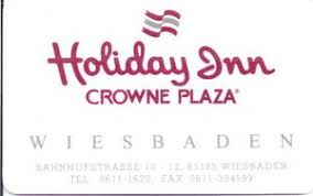It caters to business travelers and the meetings and conventions market. Hotel Card Holiday Inn Crowne Plaza Wiesbaden Holiday Inn Germany Federal Republic Col Ger 00196