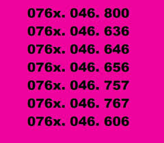 Vand cartela sim orange prepay cu numar si 6 euro credit, 6 gb internet 4g, 2,000 minute nationale si internationale fix sau sms nationale din care 300 minute/sms. Numar Gold Usor De Retinut Cosmote Telekom Pachet 7 Numere Numar Cartela Usor De Retinut Bonus 5 Euro Oferta Cu Minute Pe Fiecare Arhiva Okazii Ro