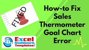 how to fix sales goal error of excel thermometer chart