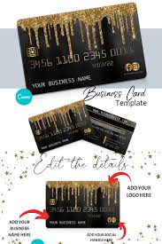 Upload or choose an image that represents your business. Diy Gold Glitter Drip Credit Card Business Cards Canva Template Business Card Design Appointment Card Loyalty Card Ggd G13 Credit Card Design Foil Business Cards Plastic Business Cards