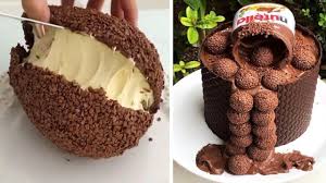 Most Oddly Satisfying Chocolate Cake Decorating Compilation Chocolate Cake Recipes 2019 Chocolate Cake Recipe Chocolate Cake Satisfying Food