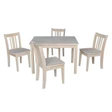 Shop at ababy for kids table & chair sets in a variety of designs & shapes. International Concepts Jorden Ready To Finish 5 Piece Kid S Table And Chair Set K 2532 Cc105 4 The Home Depot