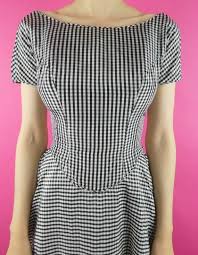 Black And White Gingham Dress Vintage Gingham Dress 1950s Black White Checks Jonny Herbert Original Size Extra Small Gingham Dress Houndstooth Skirt Gingham