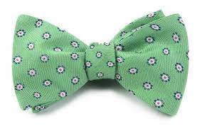 Half Moon Floral Apple Green Bow Tie Green Bow Tie Green Bows Mens Tie Bar