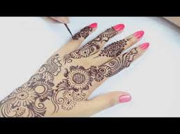 How To Apply Shaded Arabic Mehendi Henna Design Tutorial Shading On Backside Mehndi Youtube Henna Flower Designs Flower Henna Mehndi Designs